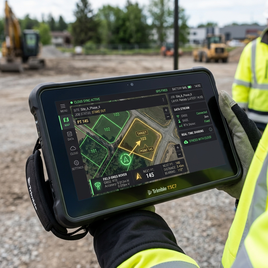 Real-time data sharing on GNSS controller